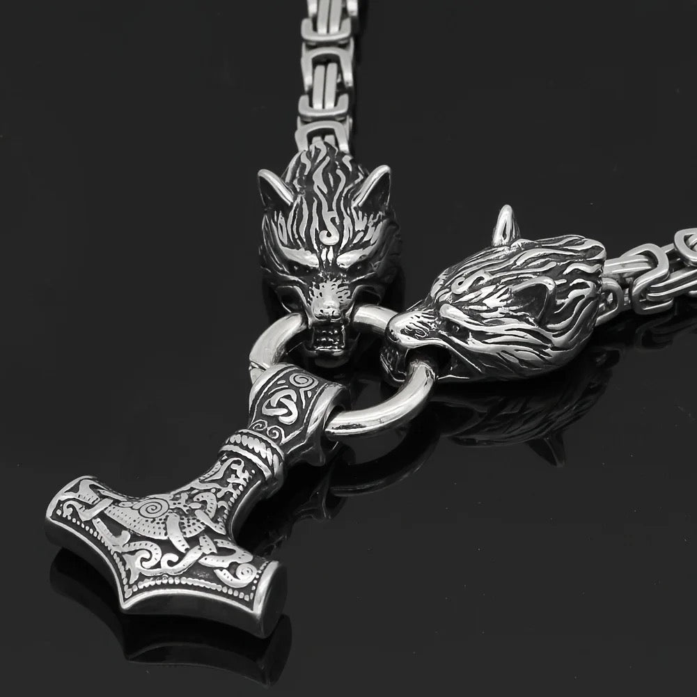 Kings Chain Mjolnir Necklace