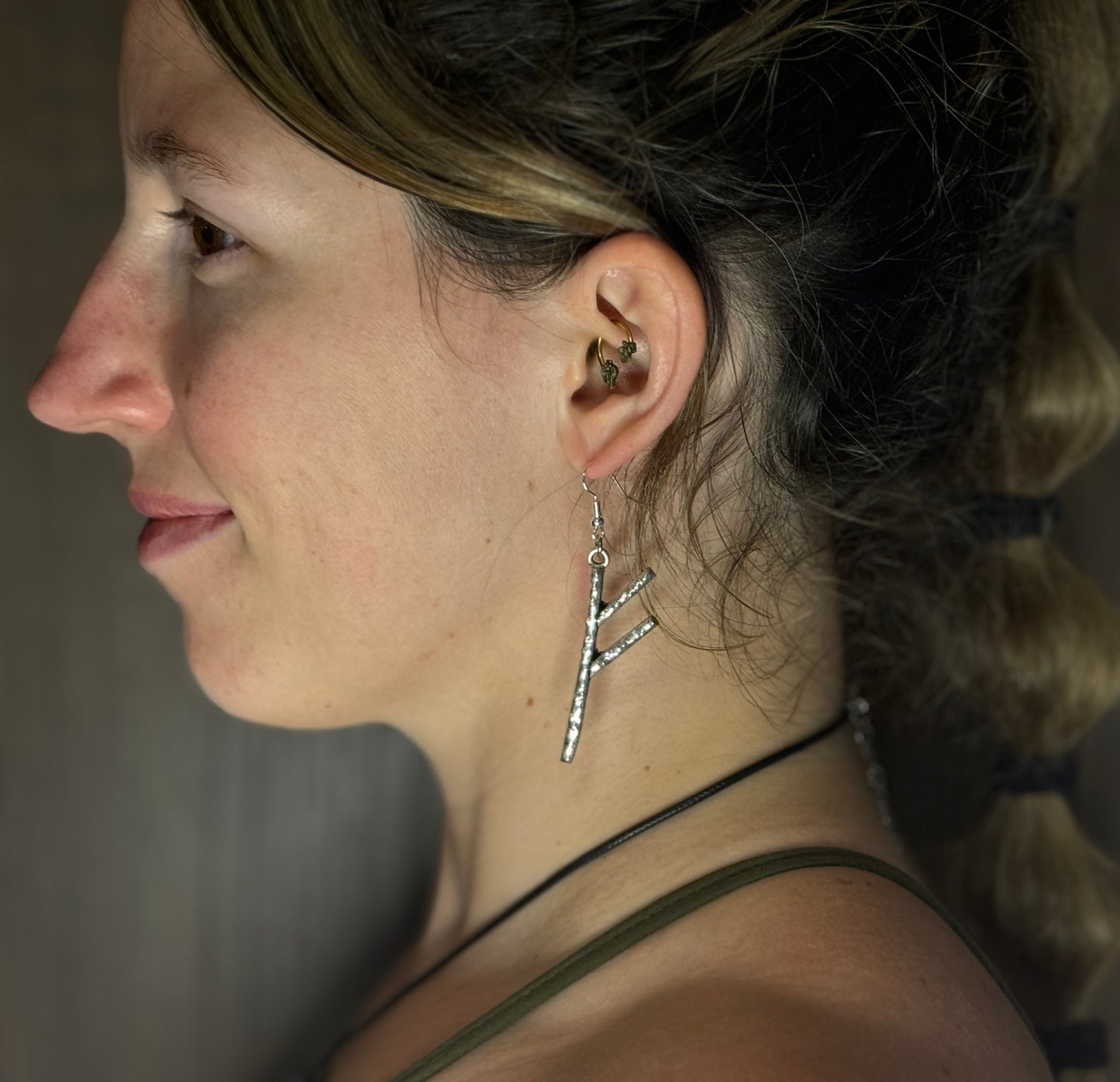 Fehu Rune Earrings
