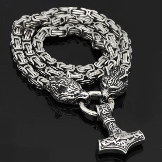 Kings Chain Mjolnir Necklace