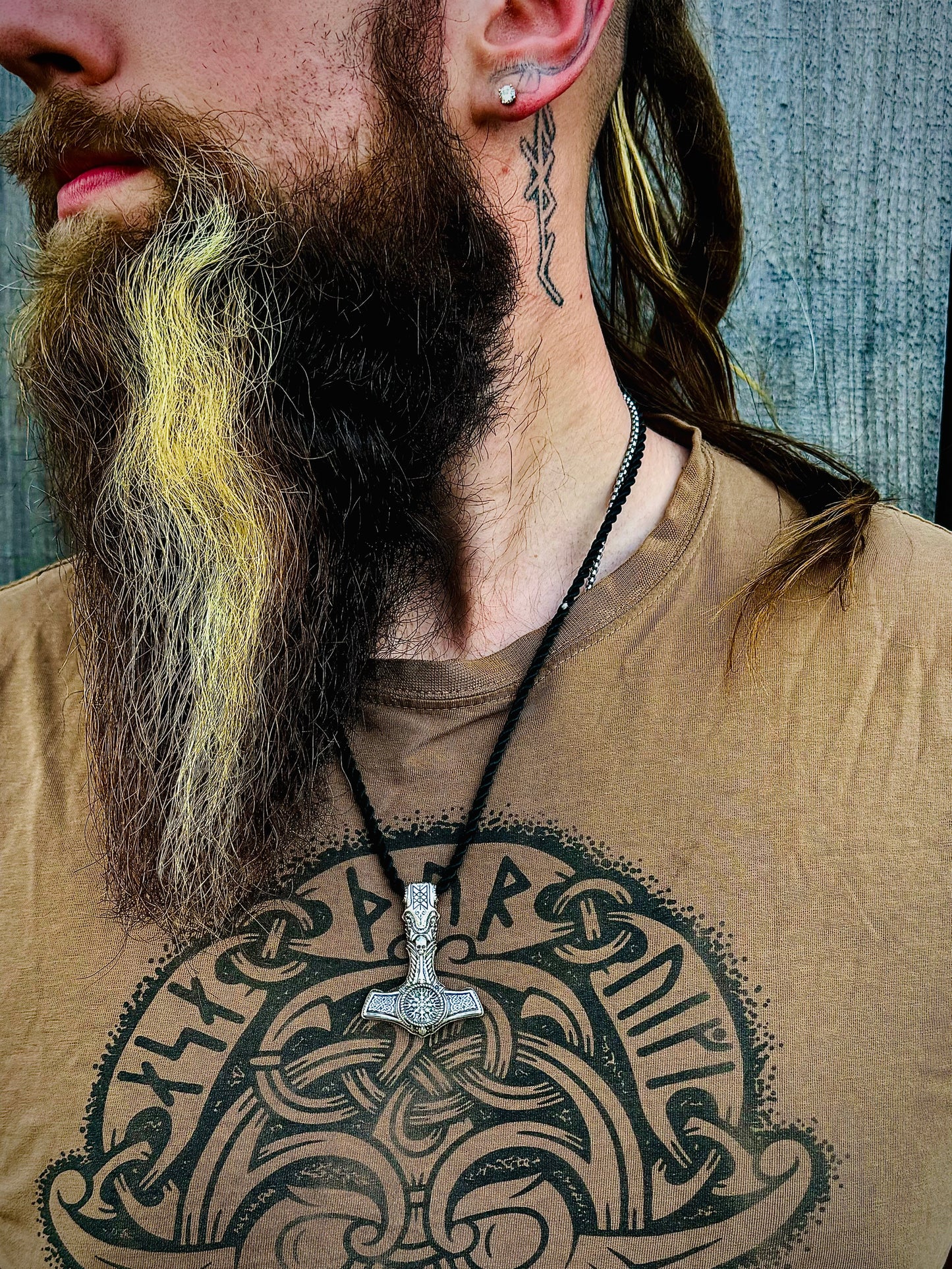 Skull Mjolnir Necklace