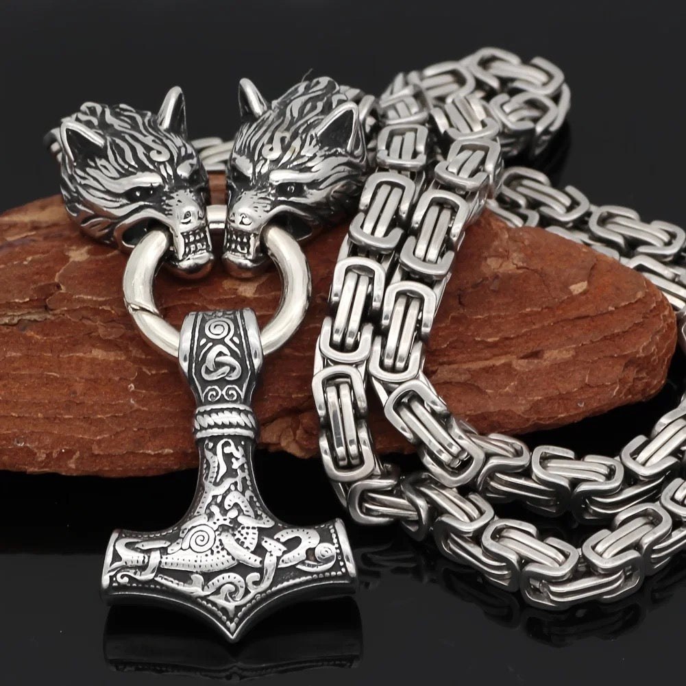 Kings Chain Mjolnir Necklace