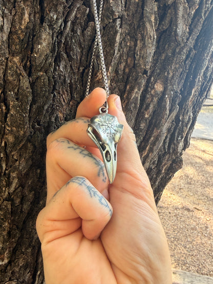 Raven Skull Necklace