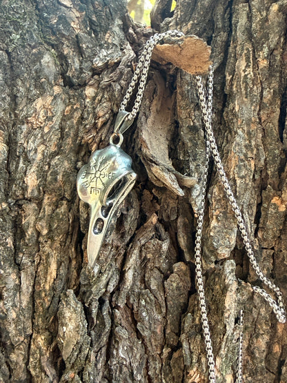 Raven Skull Necklace