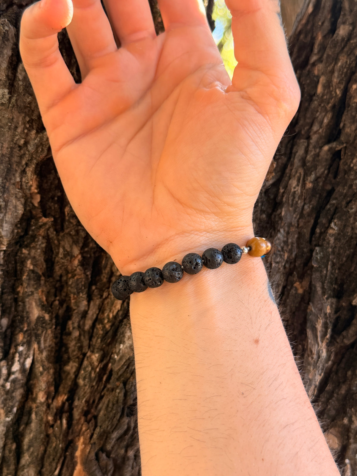 Solar System Planet Bracelet with Lava Stone