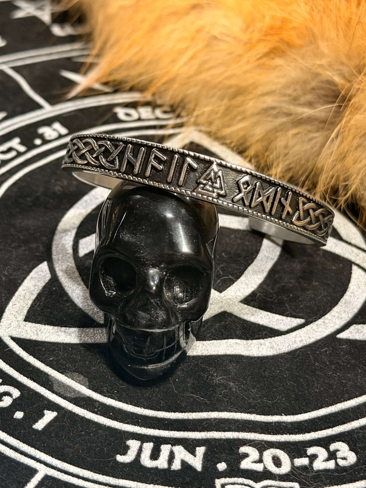Hail Odin Stainless Steel Runic Bracelet