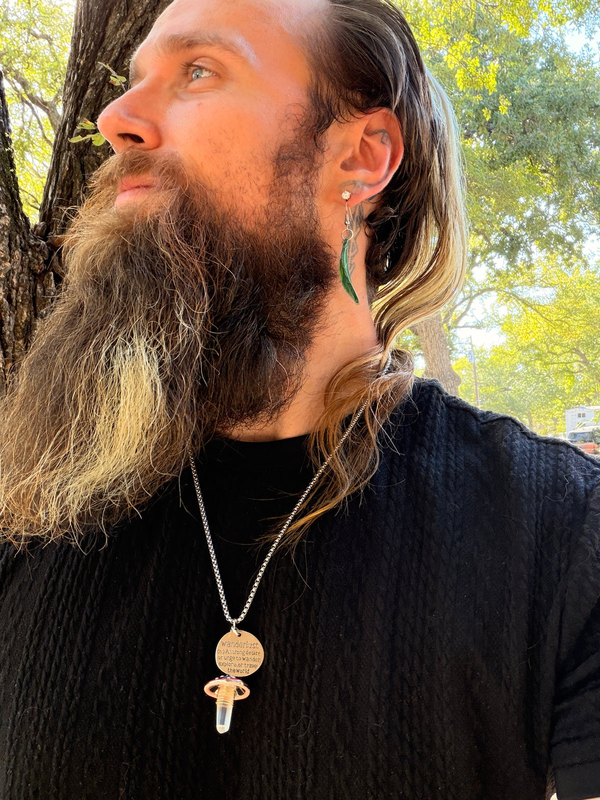 Wanderlust Mushroom & Crystal Pendant Necklace