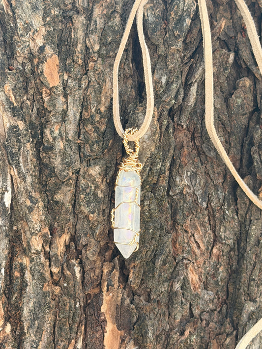 The Light Bearer — Angel Aura Quartz Point Necklace