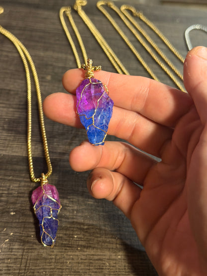 The Aurora: Hand-Wrapped Quartz Necklaces