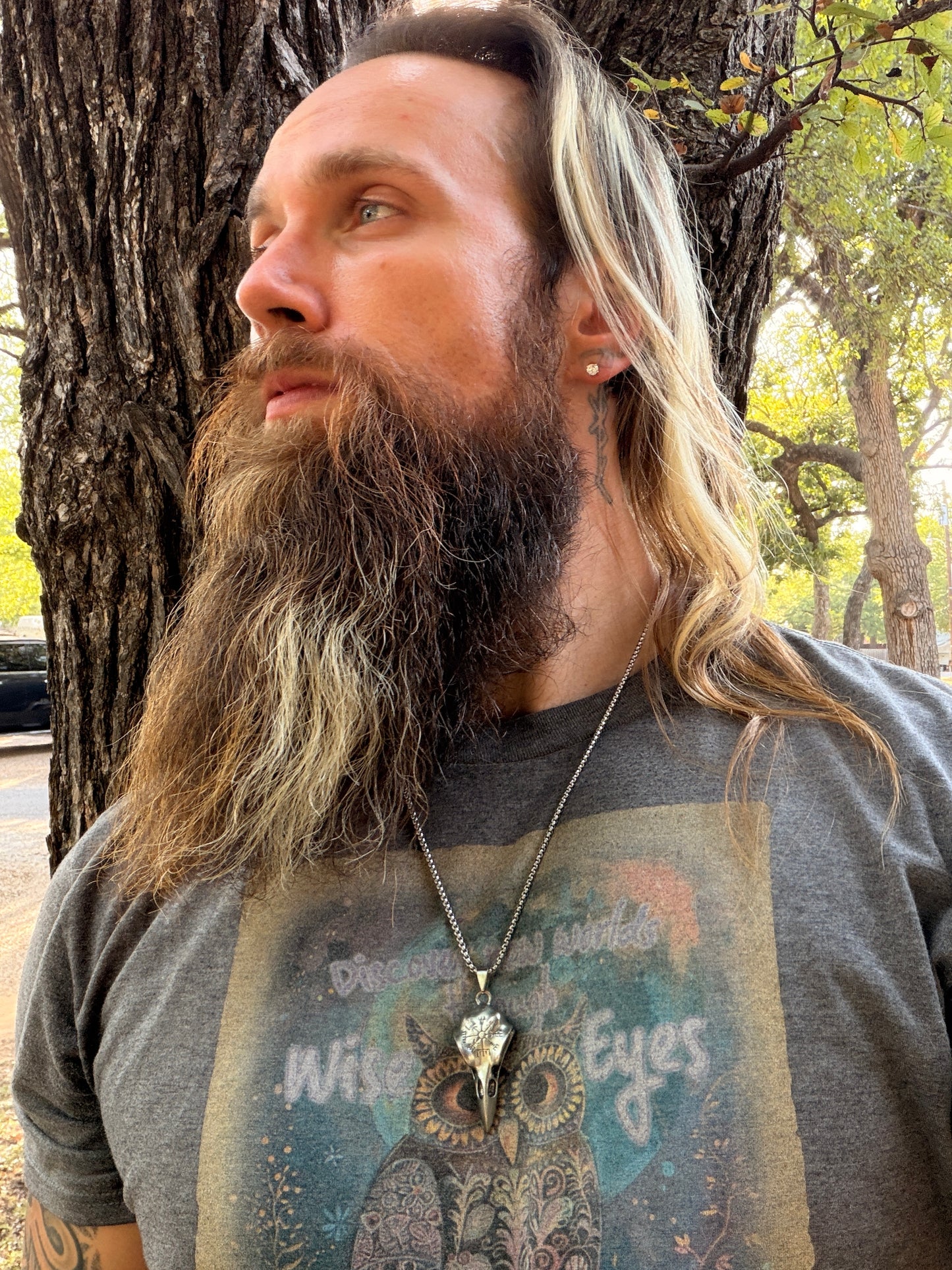 Raven Skull Necklace