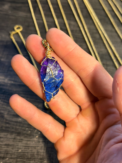 The Aurora: Hand-Wrapped Quartz Necklaces