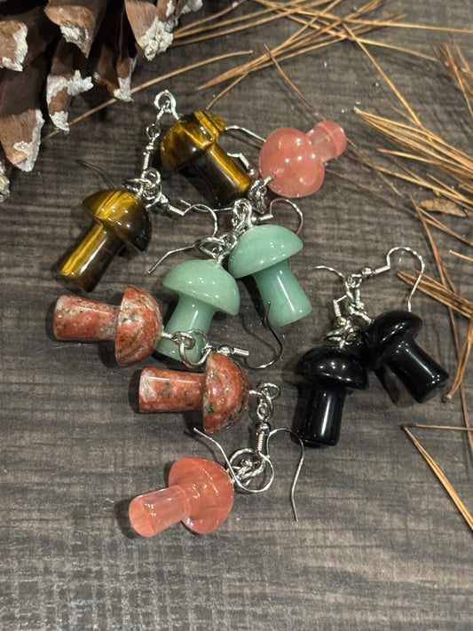 Forest Spirit Mushroom Earrings